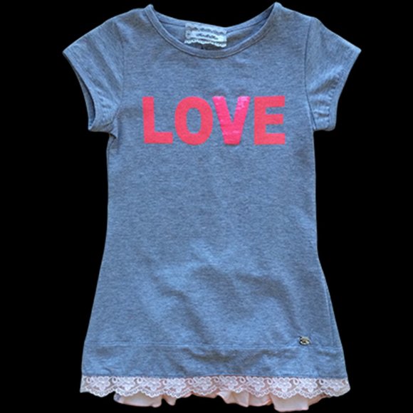 Fun & Fun Girl's Tunic Dress With Love & Leggings - Picture 2 of 3